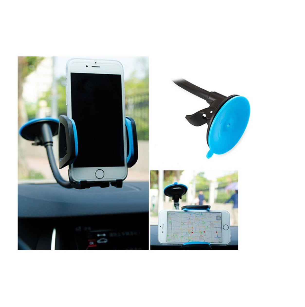 Support ventouse téléphone pour voiture flexible