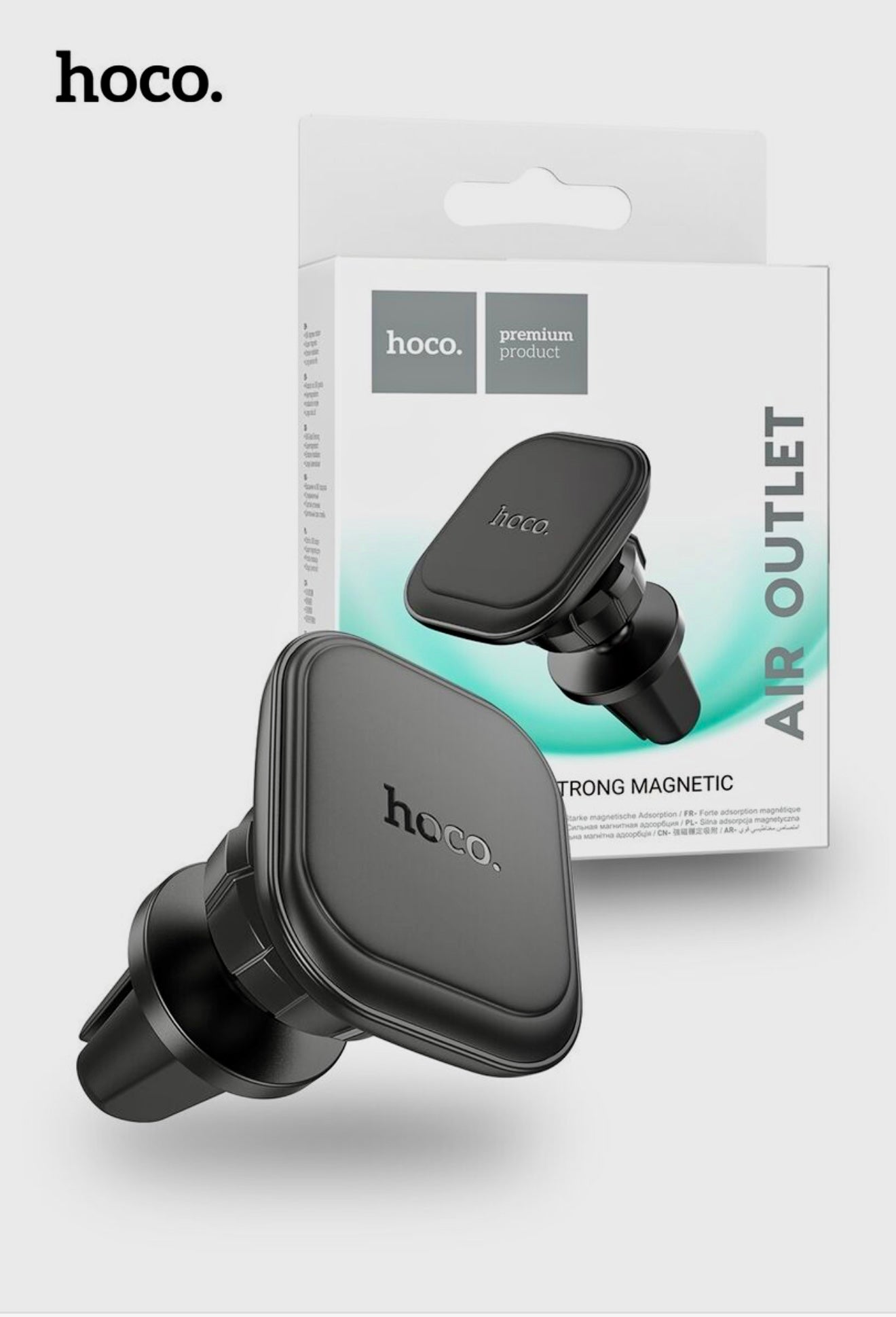Support magnétique téléphone pour voiture sur grille d’aération